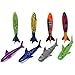 Fajiabao Diving Toys for Swimming Pool Gliding Shark Throwing Torpedo Rockets Underwater Colorful Rubber Dive Gems Summer Toys Birthday Gift for Kids Boys Girls Teens Adults 8 Pieces( Color Random)