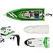 CSFLY Rc Boat 4CH 2.4Hz Remote Control Rechargeable High Speed Racing Boat(Only Works In Water) -Green
