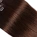 Real Clip in Hair Extensions Medium Brown 8 Pieces - Premium Womens Straight Double Weft Thick Remy Hair Extensions Clip in on Human Hair for Long Hair (16