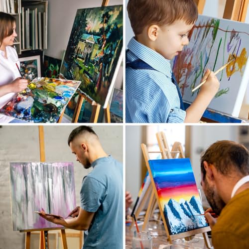 CHENGBAO Juego de 10 piezas lienzo para pintar，5 tamaños diferentes lienzos para pintar，Para acrílicos, pinturas al óleo, acuarelas lienzos