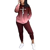 YeGine Womens 2 Piece Outfits Sweatsuits Casual Long Sleeve Tracksuits Lounge Sets With Pockets