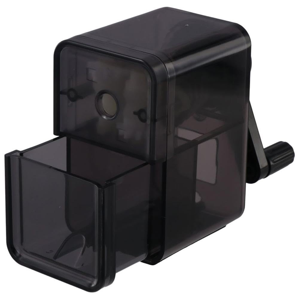 Risedot Black Pencil Sharpener, Manual Pencil Sharpener, with Stronger Helical Blade