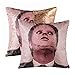 cygnus The Office Merch Dwight Schrute Sequin Pillow Covers Mermaid Magic Reversible Decorative Change Color Pillow Covers 16x16 inch Funny Gag White Elephant Gifts,Champagne Gold