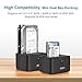 Unitek USB 3.0 to SATA I/II/III Mini Dual Bay External Hard Drive Docking Station for 2.5/3.5-inch HDD SSD, Offline Clone Duplicator Function Support UASP and 16TB with 12V/3A Power Adapter