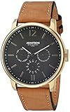 Armitron Men's 20/5217BKGPTN Multi-Function Dial Tan Leather Strap Watch