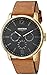 Armitron Men's 20/5217BKGPTN Multi-Function Dial Tan Leather Strap Watch