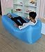 AIWOTOWOW Inflatable Lounge Air Sofa , Portable Quick Compression Air Bag Dream Beach Chair Lounger for Camping Swimming Park Backyard and Other Home Outdoor Activities - Blue