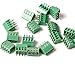 TOUHIA 2.54mm Pitch 4-Pin PCB Mount Screw Terminal Block Connector for Arduino, Rated 150V 6A - Pack of 20