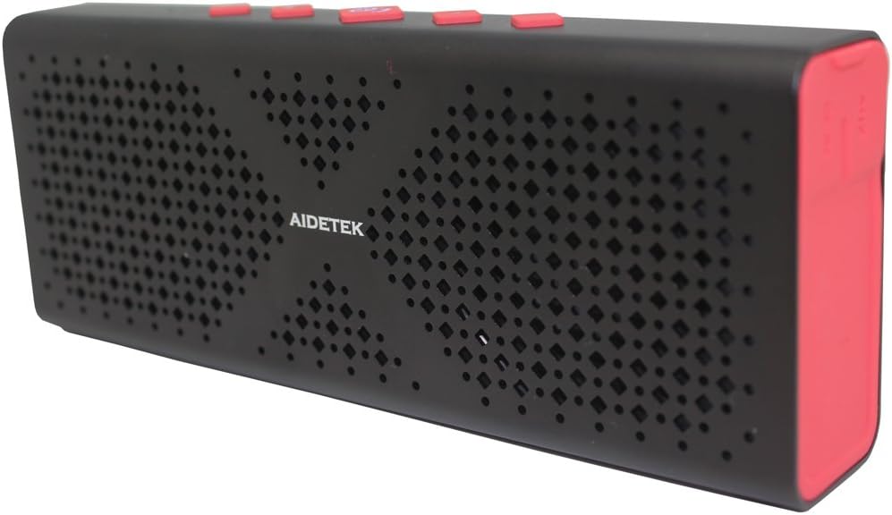 New Ultra-Portable Aluminum Bluetooth Speaker AidetekBoxBluetooth 4.0 Wireless Speaker with 15 Hours Music Streaming&Hands-Free Calling Built-in Mic, 10W Output Power with Enhanced Bass.