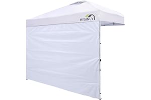 Hisinly Canopy Sidewall 10x10 ft White Waterproof UV Block Oxford Cloth Pop Up Tent Panel Outdoor Event Easy Install (Single Sidewall Only), White