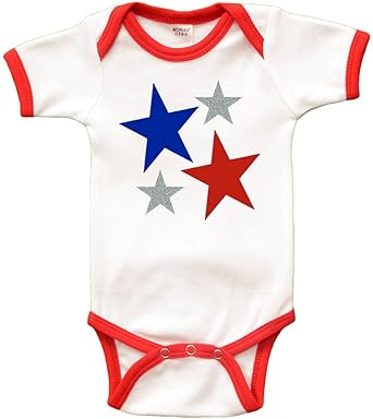 red white and blue onesie