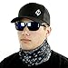 Hoo-Rag - High Performance 100% Moisture Wicking Polyester Microfiber Multi-Functional Face Mask & Neck Cover - UPF 30 - One Size Fits Most - Black Paisley