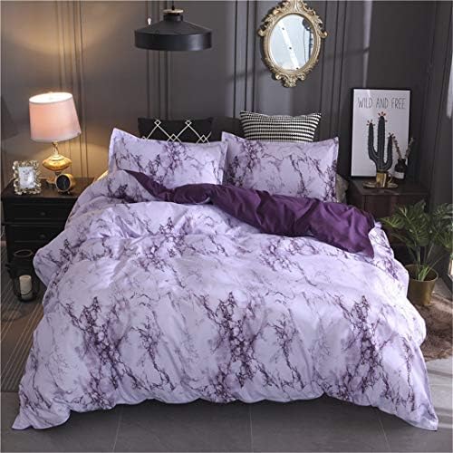 Queen Size Bed Set Brown Marble Printed Luxury Bedding Set King Size Bed Linen Single Duvet Cover Sets with Pillowcase Type 4 Twin 2pcs