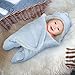 Receiving Blanket Wrap Swaddle-For Newborn Baby Nursery -Perfect Baby Shower Gift For Baby Boys-Super Soft -100% Plush Coral Fleece Double Layered Fabric - Blue Stars- With Gift Box (Blue) …