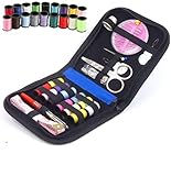 MARZ Products Deluxe Sewing Kit Bundle with Scissors, Pearl Needle, Thread, Needles, Tape Measure, Carrying Case and Accessories for Domestic/Travel
