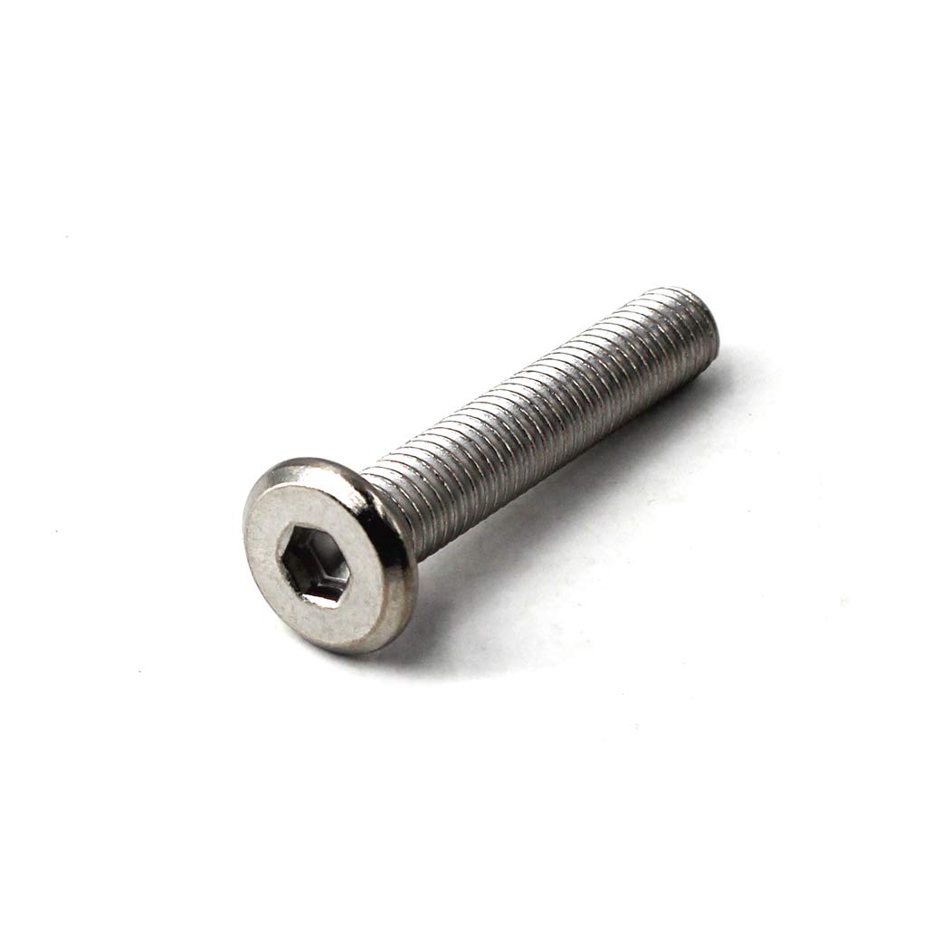 M8x16 Flat Hex Socket Head Screw 304 Stainless Steel Furniture Connector Bolt (Pack of 20)