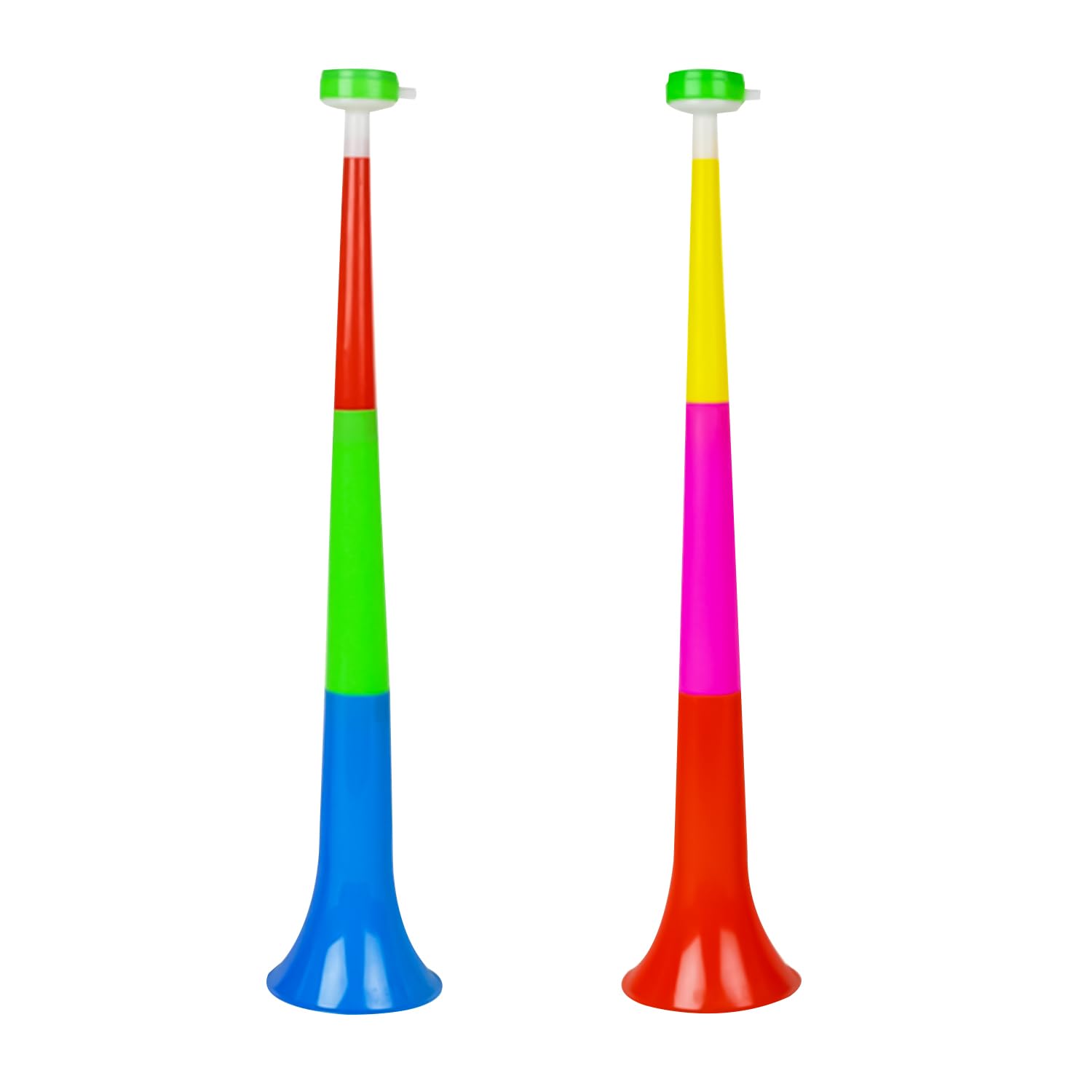 RmKbe 2 Pieces Vuvuzela Trumpets Loudly Horn Fan Spectator Noisemaker Plastic Stadium Football Game Horn for Sporting Events