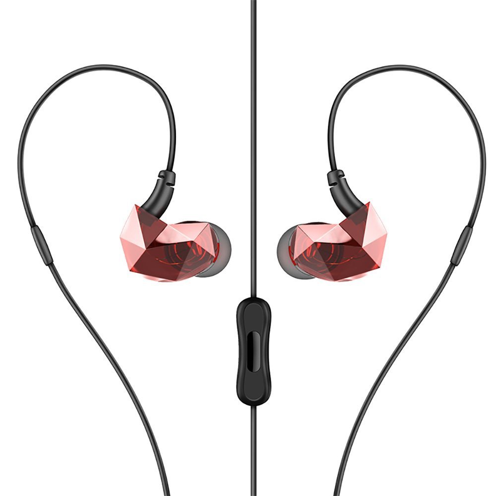 Pevor Wired in-Ear Earbuds Sports Earphones Bass Water Resistant Headphones with Mic Noise Cancelling for Smartphone iPad iPod MP3 HiFi Player