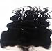 E-forest hair 8 inch Virgin 100% Brazilian Remy Human Hair 13X4" Top Lace Frontal Closure Free Part Body Wave Natural Black ,Bleached Knots Baby Hair FG-02