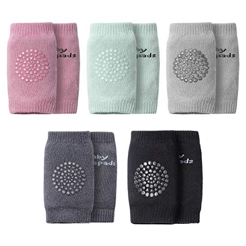 Baby Knee Pads For Crawling(5Pairs) – Encci Unisex Cotton Toddlers Baby Leg Warmers