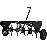 Agri-Fab 40 In Tow Behind Lawn Plug Aerator with 24 Galvanized Coring Knives and Universal Hitch