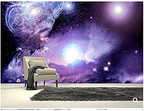 防水 取り外し可能なカスタムスターユニバース壁紙ファンタジースペース星雲3d現代壁画用リビング