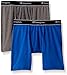Champion Men's 2-Pack Tech Performance Boxer Brief, Awesome Blue/Dynamic Grey Heather, Large