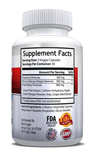 100% Pure Raspberry Ketone Complex Ultra 1200mg, Weight Loss Pills, Thermogenic Effect - Green Tea Extract, African Mango, Grape Seed Extract - 60 Veggie Capsules - Thumbnail 5