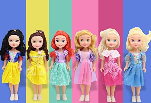 Baby Children Doll Set,Toy Dolls for Baby,Girls,Luxurious Dress,Dress Up Toddler Doll princess (6 Pieces One Set)