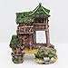 Saim Aquarium Decorations Resin Ancient House Betta Shrimp Hideout Décor Fish Tank Landscape Ornament
