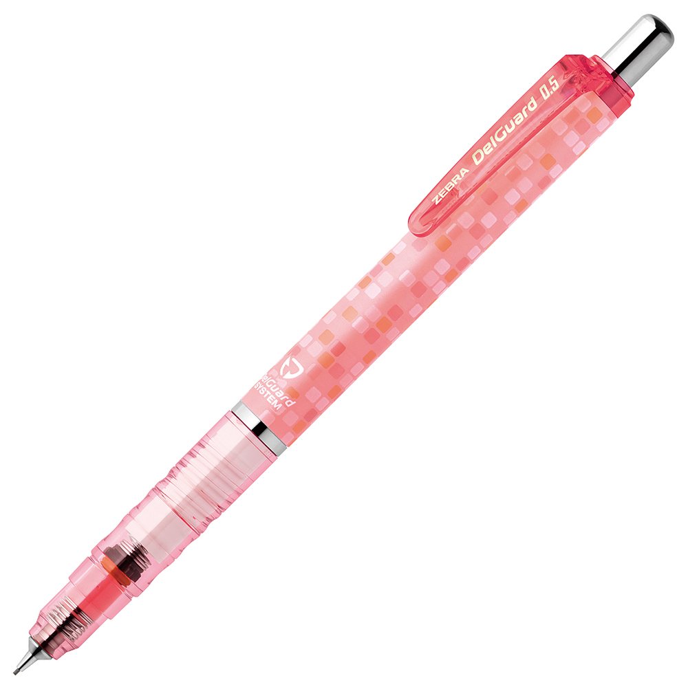Zebra Mechanical Pencil DelGuard 0.5mm, Square Pink Body (P-MA85-SQP)