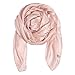 QBSM Womens Baby Pink Sheer Large Soft Bridal Formal Evening Scarf Shawls Wraps Summer Cover Up Mother's Day Gift
