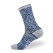 EnerWear 4 Pack Women's Merino Wool Outdoor Hiking Trail Crew Sock (US, Numeric, 9, 11, Regular, Regular, Black/Blue/Multi)