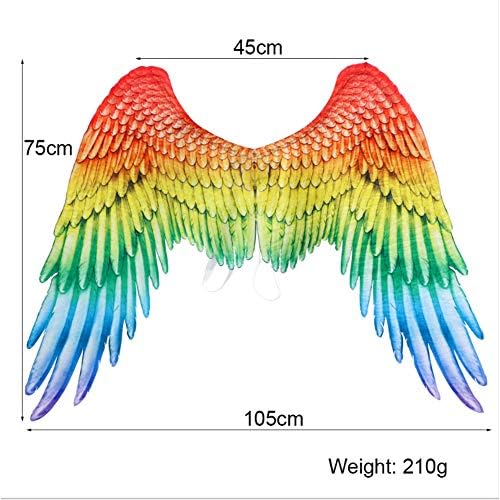ProumhangCarnival Mardi Gras Unisex Halloween Oversize colourful Angel Wings Painting On Cloth 45 * 75 * 105cm