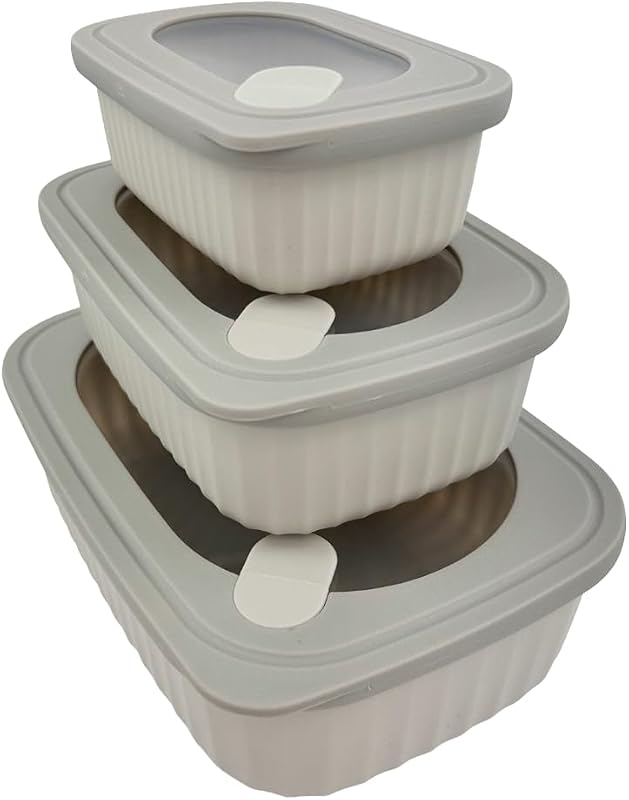 FIH 1651 Set luftdichte Behälter mit Ventil 380 ml 850 ml 1600 ml mikrowellengeeignet spülmaschinengeeignet gefriergeeignet