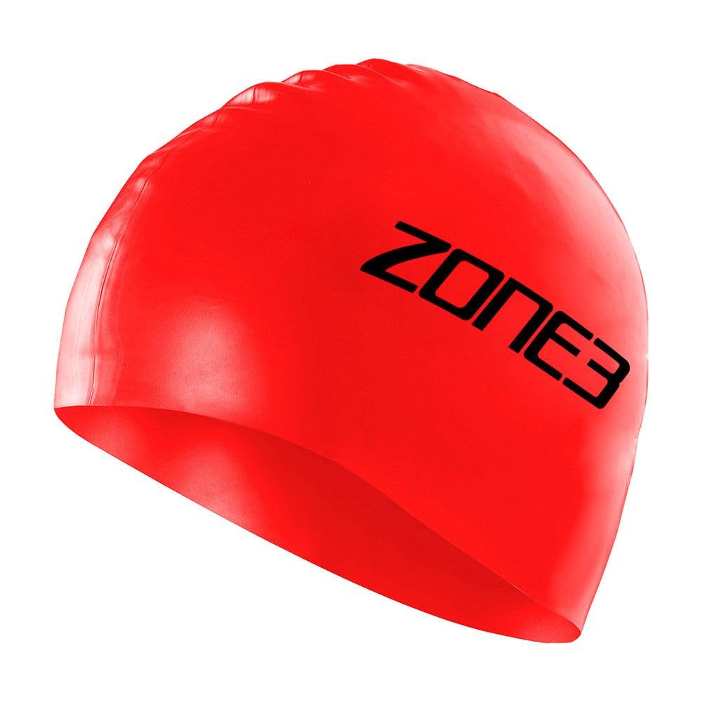 ZONE3 Men's and Women's Silicone Swim Cap - 48g (Red) โ image 1