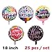 Happy Birthday Aluminum Foil Balloon 25 Pcs/set 18