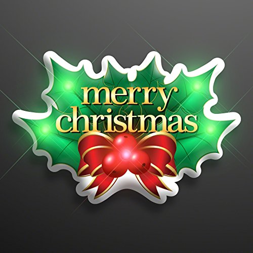 Merry Christmas LED Body Light Lapel Pins