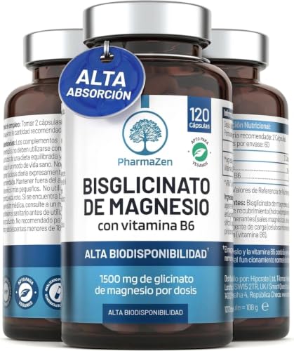 Bisglicinato de Magnesio 1500 mg con vitamina B6 - Sueño y energía