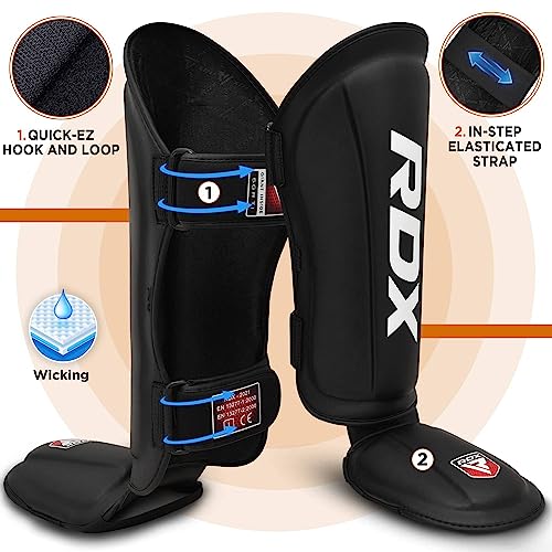 RDX Shin Guards Kickboxing Muay Thai, SATRA SMMAF Approved, Premium Maya Hide Leather, Leg