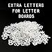 Hongfa White Plastic Letter Set for Changeable Felt Letter Boards. 3/4 Letters, Set of 510 Characters by Felt Like Sharing.
