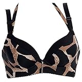 ETOSELL Women Sexy Leopard Push Up Bra Double Baldric Padded Underwire Bra