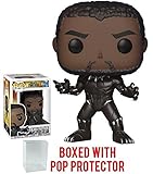 Funko Pop! Marvel: Black Panther - Unmasked Black Panther #273 Vinyl Figure (Bundled with Pop BOX PROTECTOR CASE)