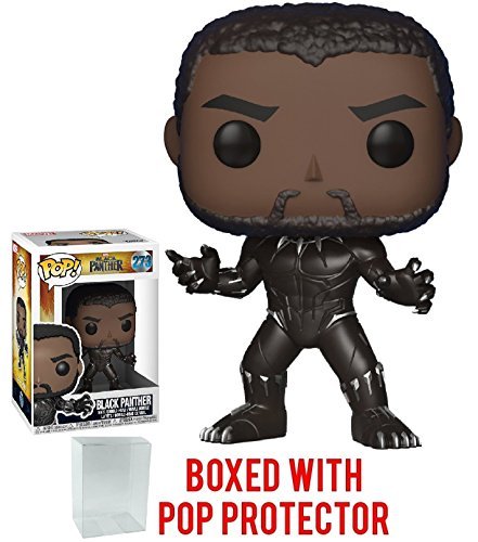 Funko Pop! Marvel: Black Panther - Unmasked Black Panther #273 Vinyl Figure (Bundled with Pop BOX PROTECTOR CASE)
