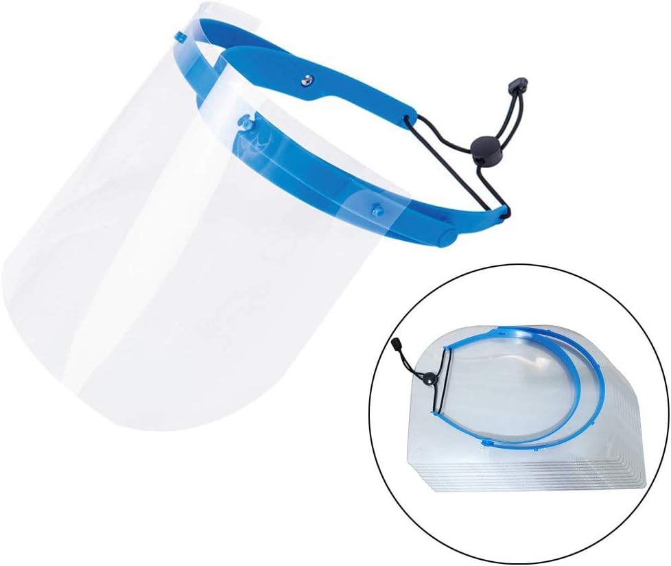 Karooch Anti-Fog Adjustable Dental Full Face Shield with 10 Replaceable Plastic Protective Film