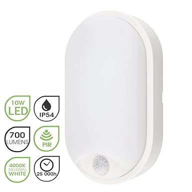 Chestele Außenbeleuchtung von Wänden 10W LED Aussenleuchte, 4000K, 700lm, IP54-geschützt Wasserdicht, Wandlampe mit Bewegungs