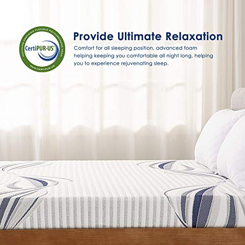 Inofia Queen Mattress, 6 Inch Memory Foam Mattress Made in USA