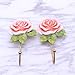TINKSKY 2pcs Lovely Rose Decor Wall Mounted Towel Hanger Holder Organizer Valentine's Day gift