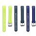 HWHMH Colorful Silicone Replacement Secure Band with Chrome Watch Clasp and Fastener Buckle for Fitbit Alta HR and Alta - Fix The Tracker Fall Off Problem (Pack of 14)