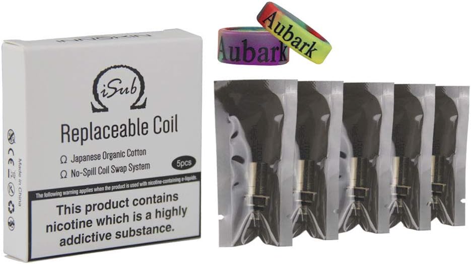 Innokin iSub Replaceable Coils 0.2 Ohm iSub/iSub S/iSub Apex Tank Atomizers with Extra Gift Vape Bands